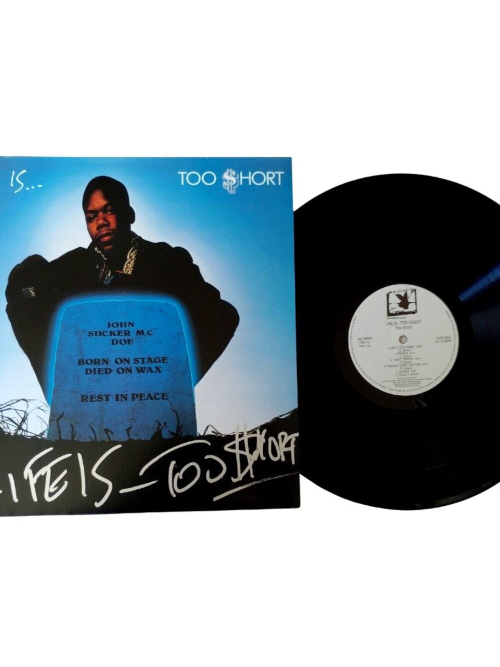 Too Short Signed Life Is Too Short Vinyl Cover Beckett BAS COA Rap Auto